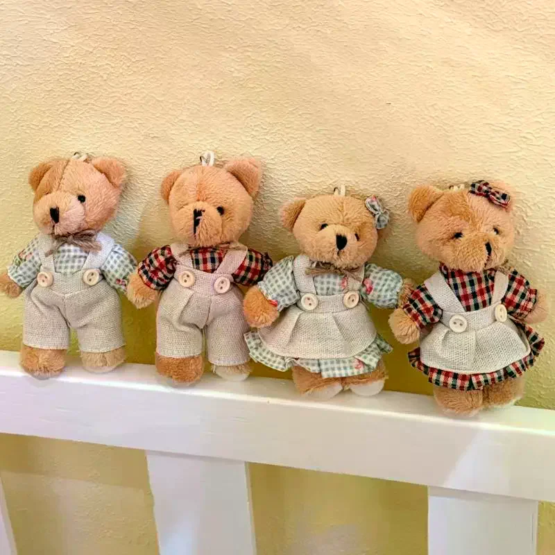 

Cute Cartoon Bear Keychain Kawaii Little Bear Plush Doll Toy Hanging Ornament Bag Decoration Couple Pendant Accessories Gifts