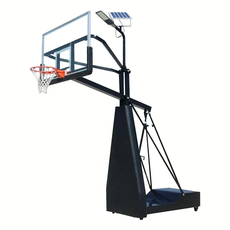 Height Adjustable Outdoor With Light Portable Basketball Hoop Stand 10 Feet Basketball Court Body With Stand
