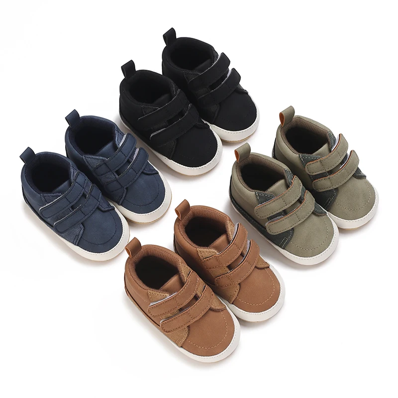 

Spring And Autumn New Breathable Leather Single Shoes For Infants And Toddlers Anti Slip Soft Soled White Shoes Board Shoes