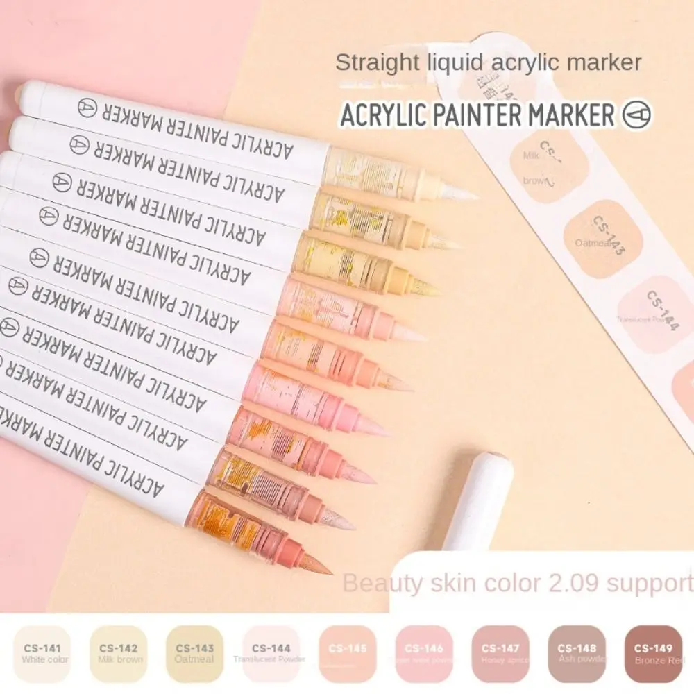 Durable Fine Nib Colorful Marker Multi-purpose 9 Color Drawing Pen Erasable Portable Marker Pen Children Doodle