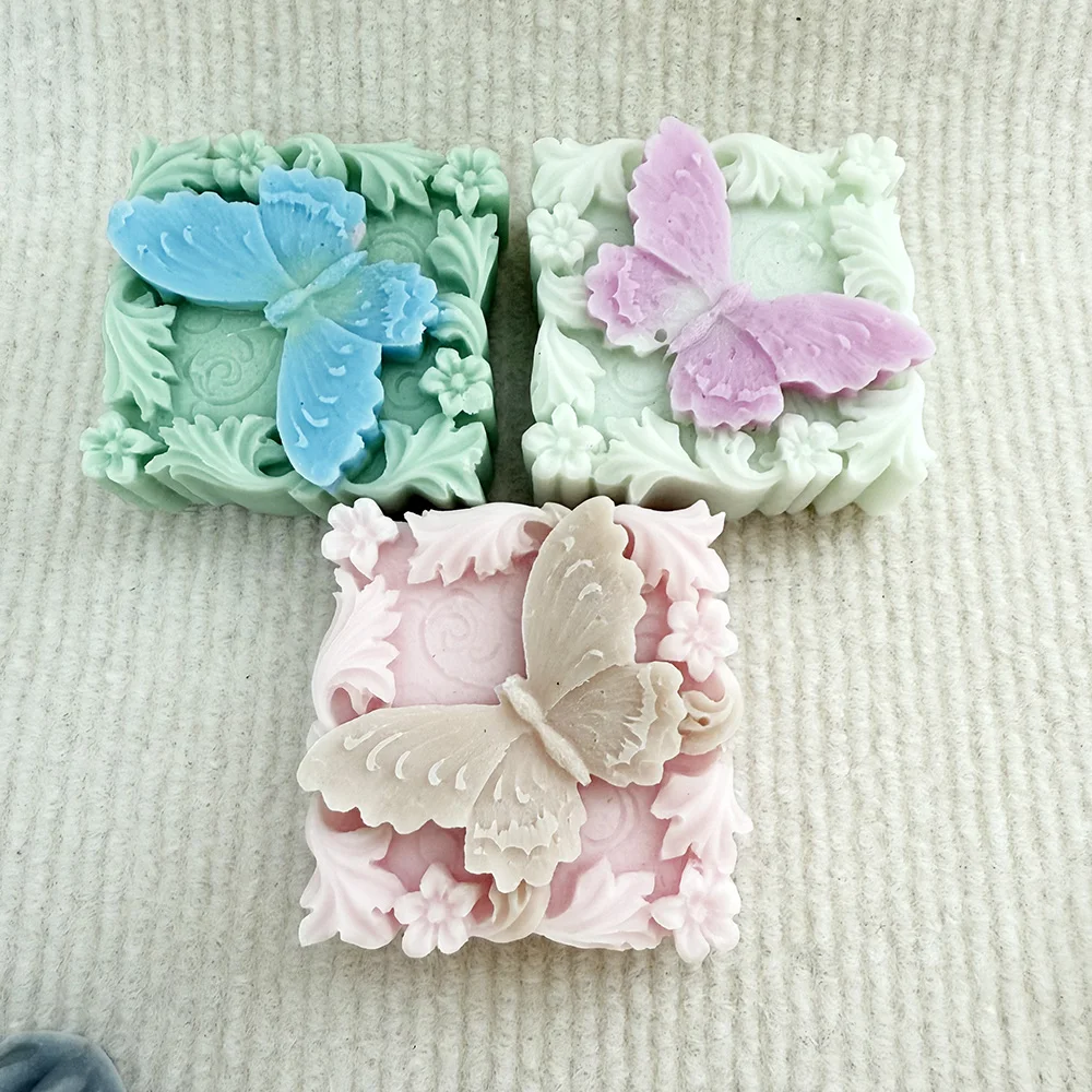 

Силиконовые формы для мыла ручной работы, ароматерапевтического гипса и свечей в форме квадрата, бабочки, стрекозы и пчелы.