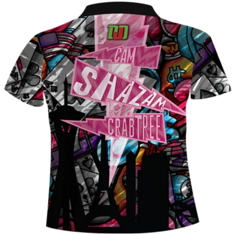 Men Turn-down Collar Polo Shirt, Colorful Card Graffiti Dart Sport Design, Quick Dry Fabric Bar Dart Nights Casual Daily Outings