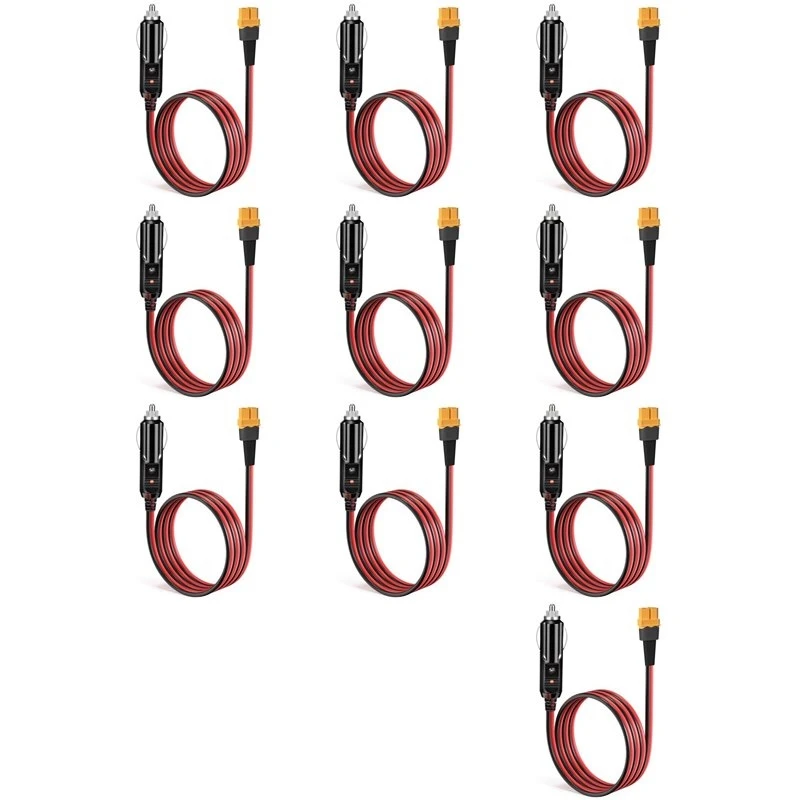 Y22A-10X Cigarette Lighter To XT60 12V 24V Charging Cable For ALLPOWERS S2000 Bluetti EB55, For Anker 757/767 Ecoflow Delta