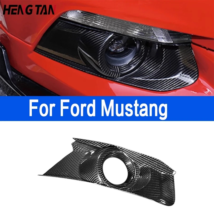 

For Ford Mustang 2015+ Carbon Fiber Front Bumper Air Vent Cover Trims Fog lamp frame Car Accessories upgrade body kit