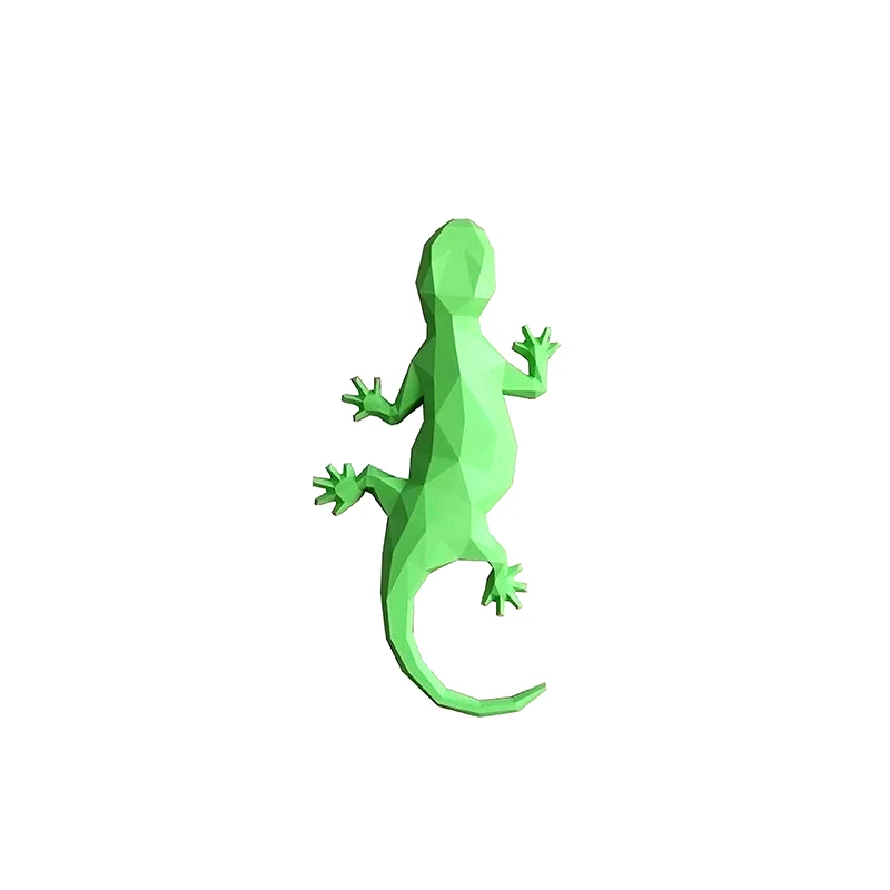 Gecko Paper Model 3D Papercraft DIY Sculpture Home Wall Decoration Puzzles Animals Models Origami Gifts Adult Toy Living Room