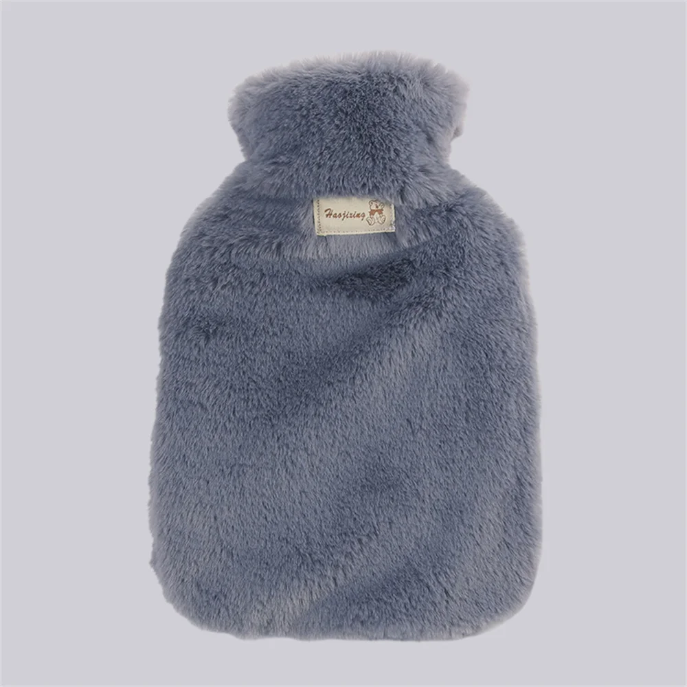 Thickened Plush Hot Water Bag 2000ml High Density Pvc Warm Bottles Hand Warmer Cover Wrap Hot Water Jug Bag For Bed Period Cramp