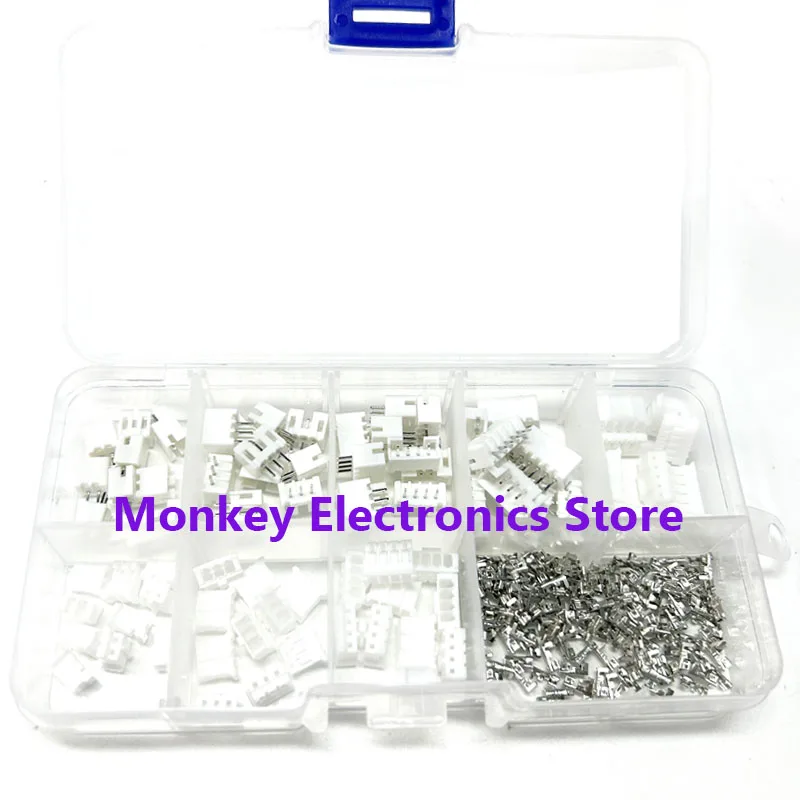 230pcs PH2.0MM 2P 3P 4P 5pin 2.0MM Straight Pin and Rubber Shell Terminal JST Connector 40Sets