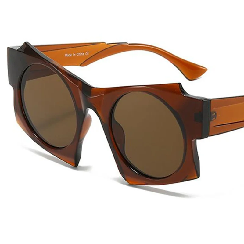 

Fashion Unisex Square Irregular Sun Glasses Round Lens Anti-UV Spectacles Eyeglasses Google Personality Punk Sunglasses