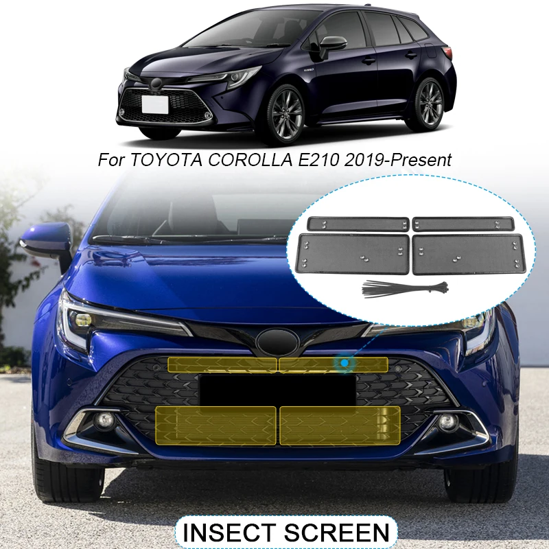 4PCS Car Insect-proof Air Inlet Protect Cover Auto Airin Insert Net Vent Racing Grill Filter For TOYOTA COROLLA E210 2019-2025