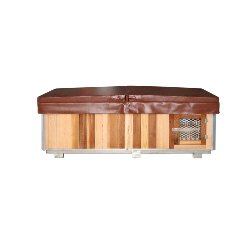 

Red cedar ice bath tub with cooler and filter for 2 people