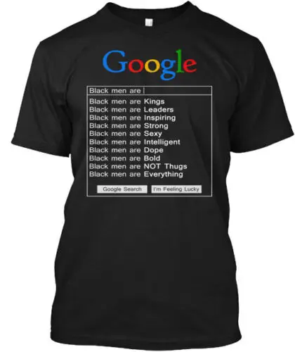 Google Black Men Are T-Shirt Made in the USA Size S to 5XL