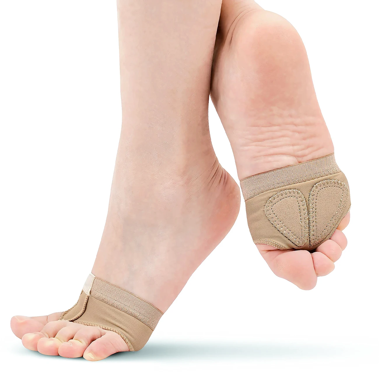 Ballet Foot Thongs, Elastic Half Foot Toe Pad Support for Contemporary Lyrical Dance