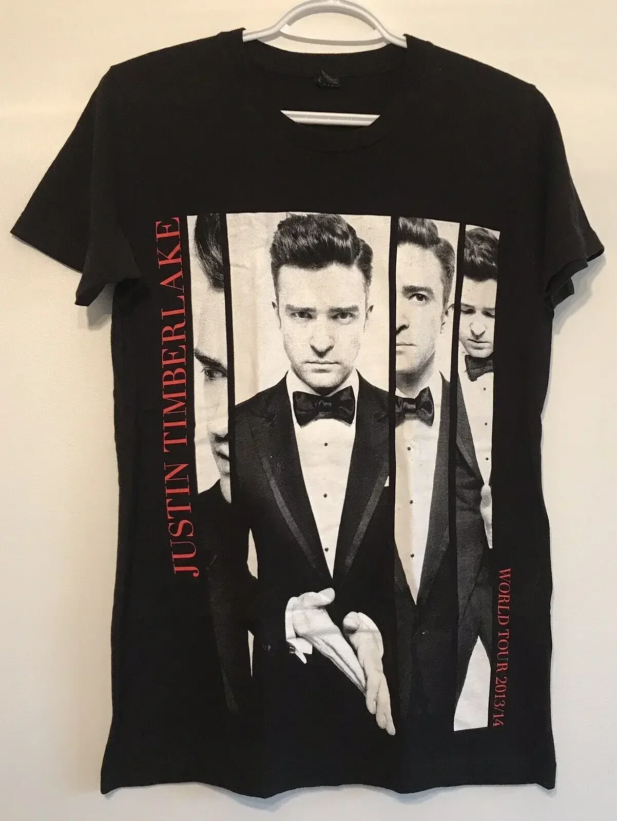 Justin Timberlake Suit Tie Tour World Dates 2013 14 2014 T Shirt Small long or short sleeves long or short sleeves