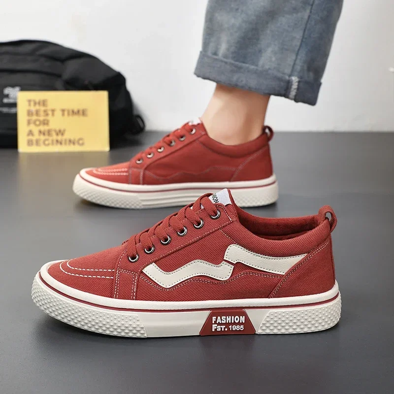 

Non-slip Casual Shoes Zapatos Hombre Lightweight Men's Canvas Shoes Comfortable Low-cut Vulcanized Footwear Men Espadrille