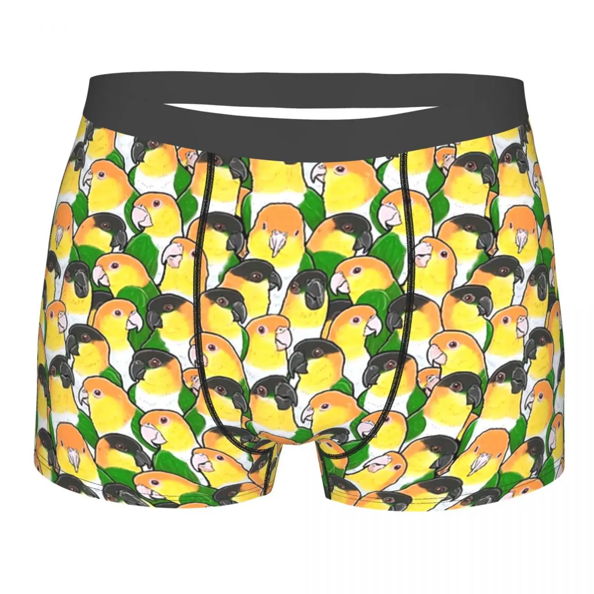 

Caique Parrots Underpants Breathbale Panties Male Underwear Print Shorts Boxer Briefs