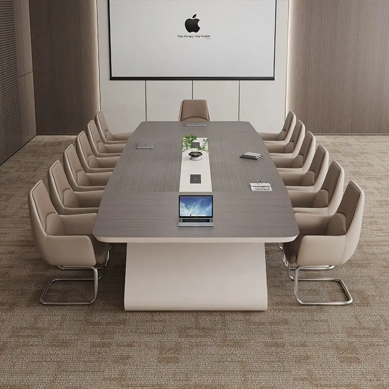 Painted conference table, long table, simple modern rectangular negotiation table