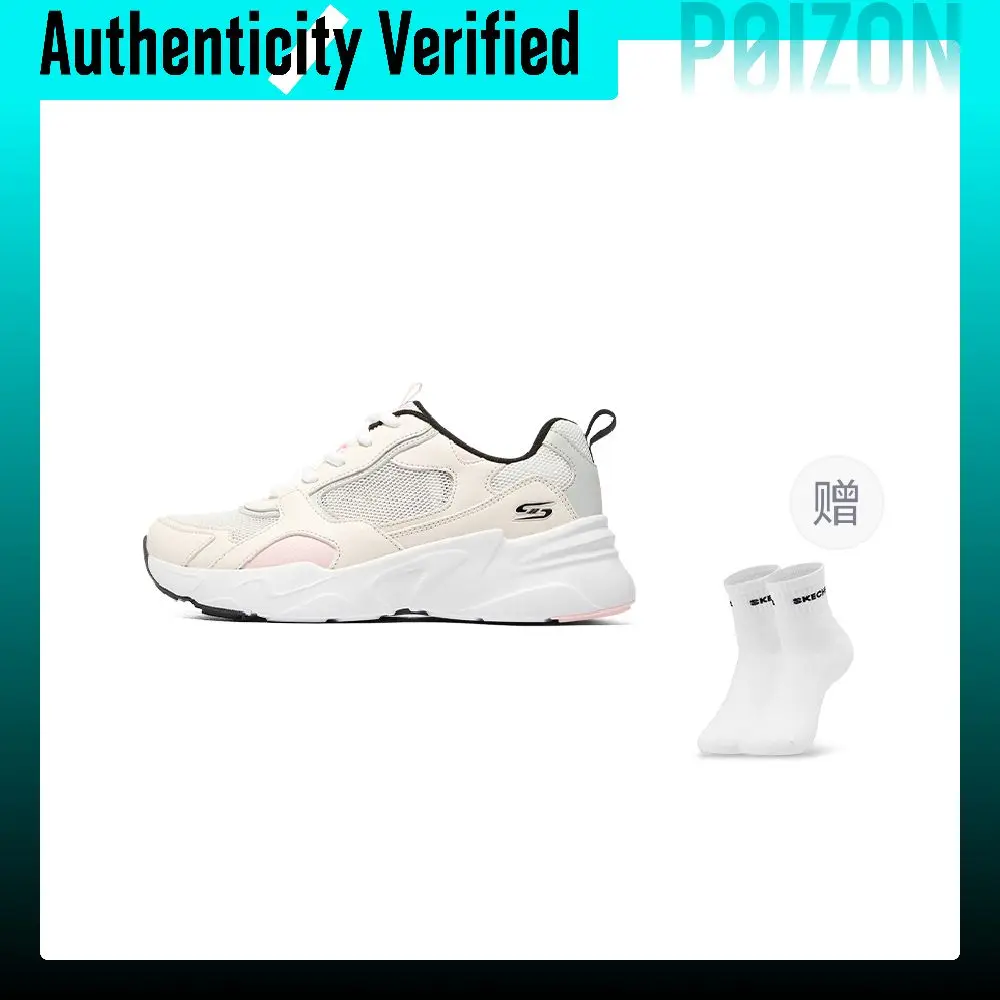 Skechers DLITES Macaron Mesh, Textile, Synthetic Leather, Leather Cushioning, Wear Resistant Low top Casual Shoes 117357-NTLP