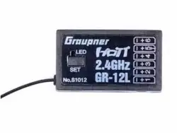 Graupner HoTT GR-12L  GR12 2.4GHz 6CH 6-Channel Receiver with set led for RC Transmitter
