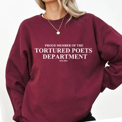 Tortured Poets Department Sweatshirt Love and Poetry Hoodies New Album Sweat Eras Tour Merch TTDP Crewneck Sweatshirts