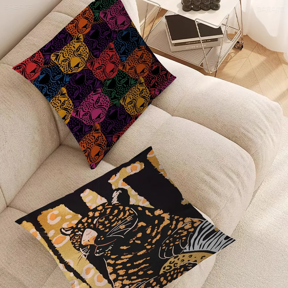 

Leopard Print Whitepaper Pillow Cover Design Cushion Cover Decor Holiday Decorati