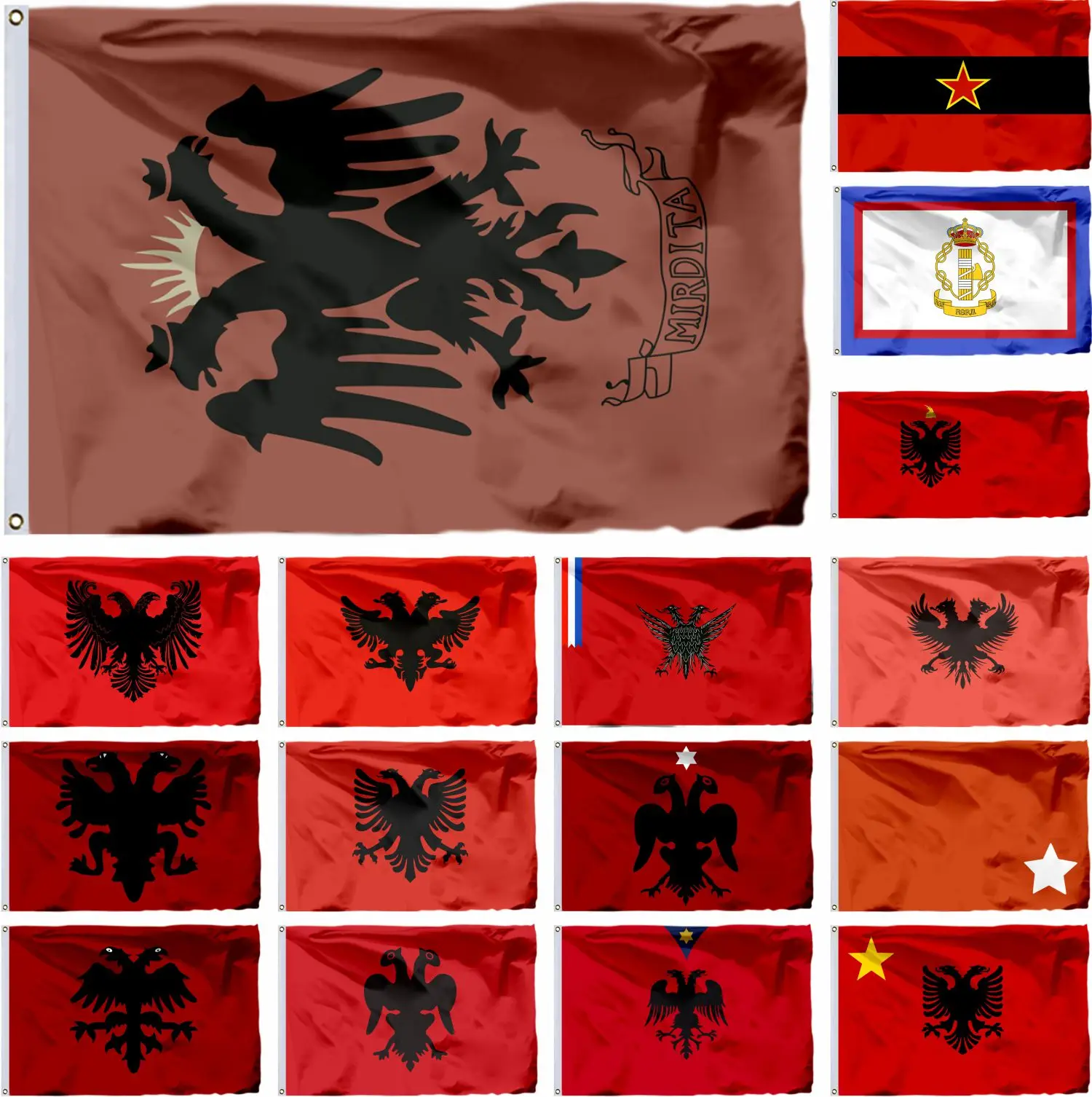 Bandiera della storia dell\'albania bandiera a doppia testa per esterni BANNER per interni armi scozzesi 90x150cm bandiera nazionale