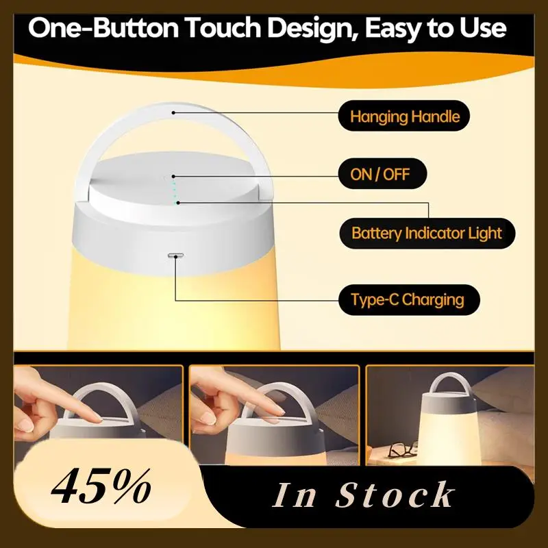 A60Z Top Night Light For Kids, LED Touch Sensor Baby Night Light For Breastfeeding And Sleep Aid, Stepless Dimming Nursery Lamp