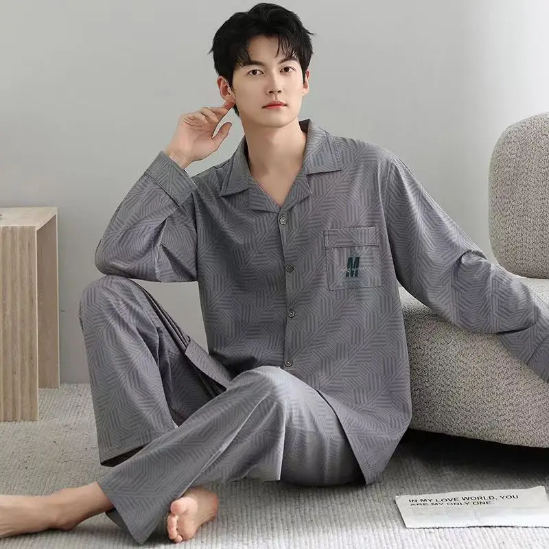 メンズ 長袖 ラウンジウェア カジュアル 多用途 シンプル 春秋 大きいサイズ 新品 カーディガン ゆったりスーツ 外でも着用可能