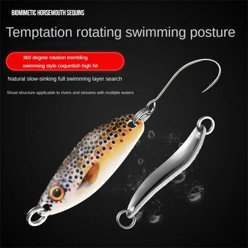 Fishing Spoons Metal Trout Lures 3g 5g  Spinner Lure Casting Mini Bait For Trout Pike Bass Lake Single Hook Hard Bait Pesca