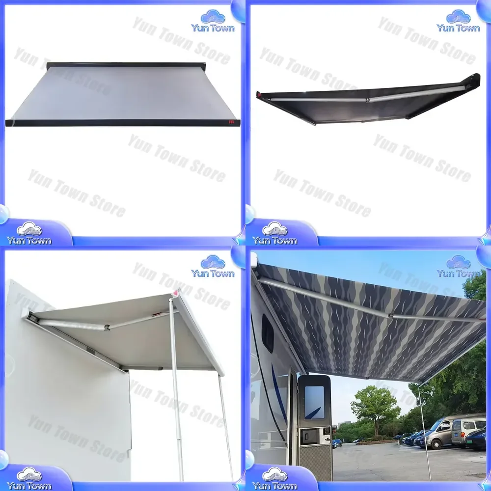 for RV for Caravan for Van Manual Waterproof Cassette Side Mount Awning 1.5m x 1.0m UV Resistant Outdoor Awning for Camper