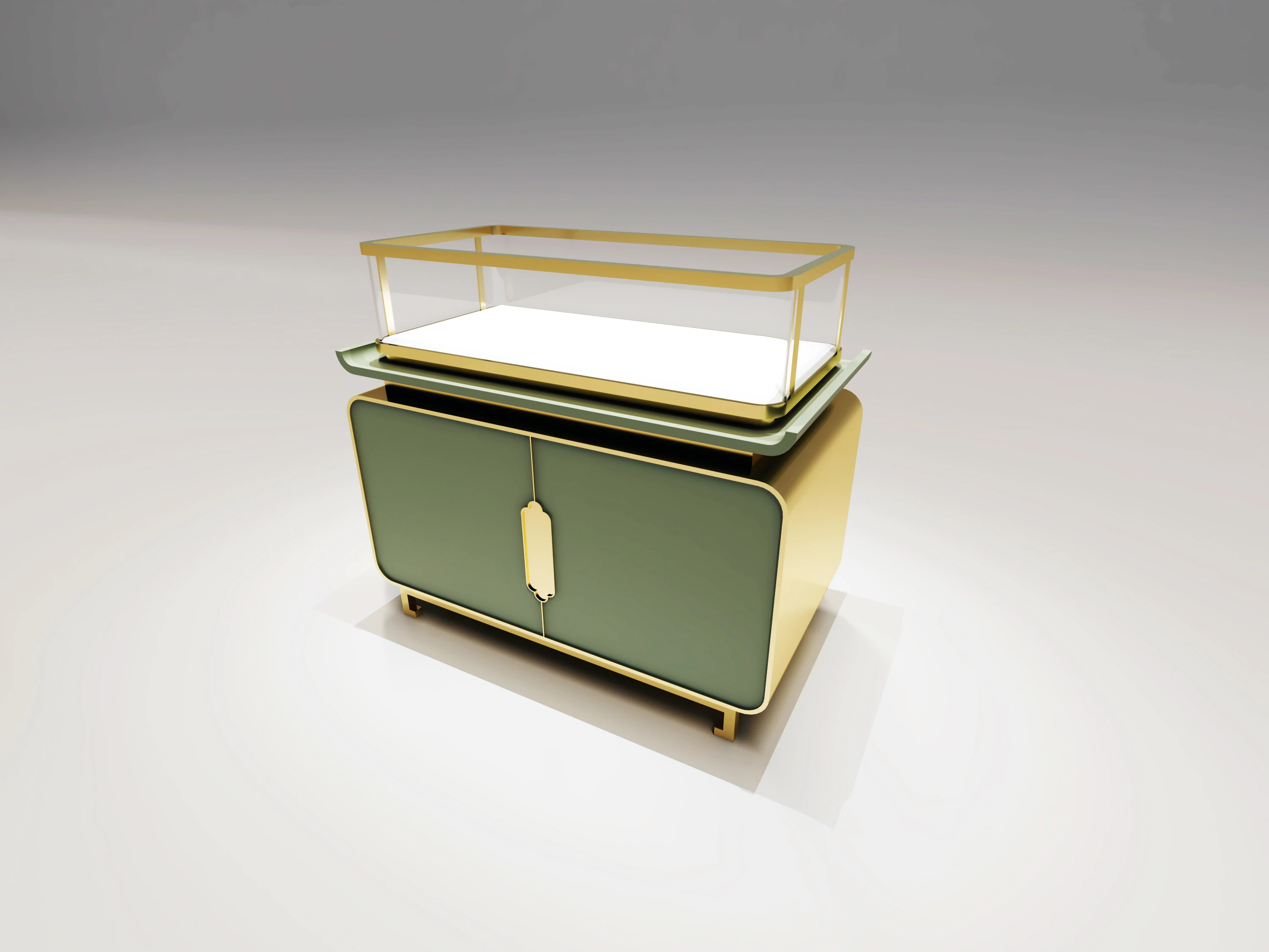 Hot Sale Modern European Style Metal Jewelry Showcase Custom Design Shop Table Showcase
