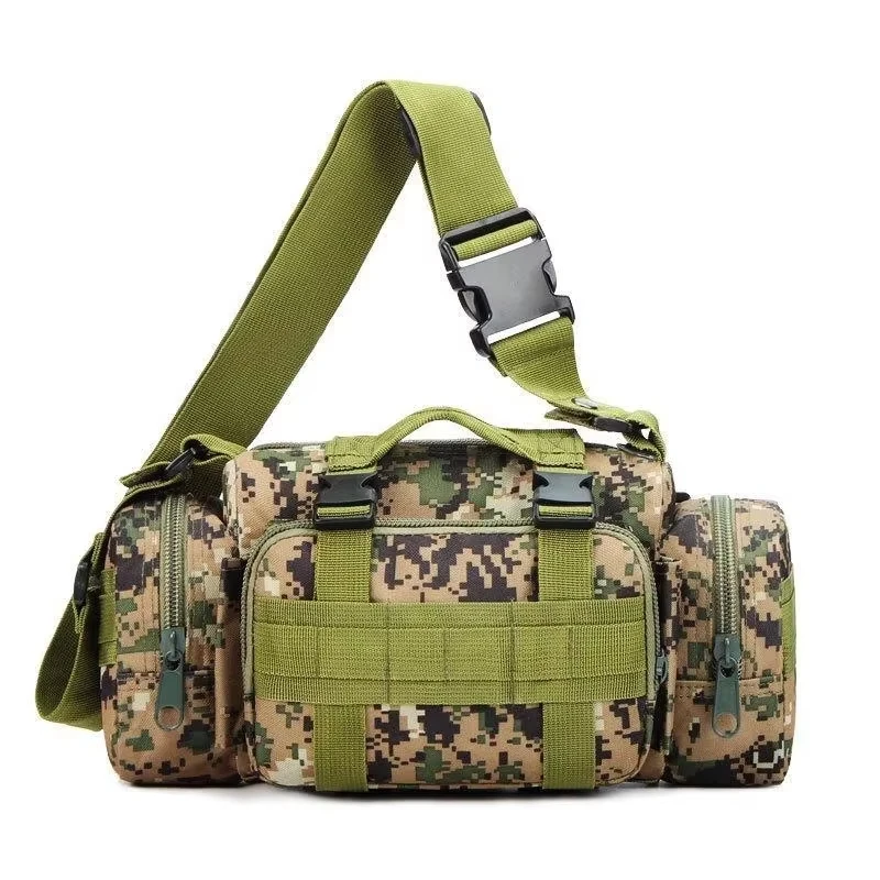 Men's Tactical Molle Waist Pack Waterproof Outdoor Camping Hiking Pouch 3P Chest Bag Mochilas Fanny Pack with Belt Wallet view 2