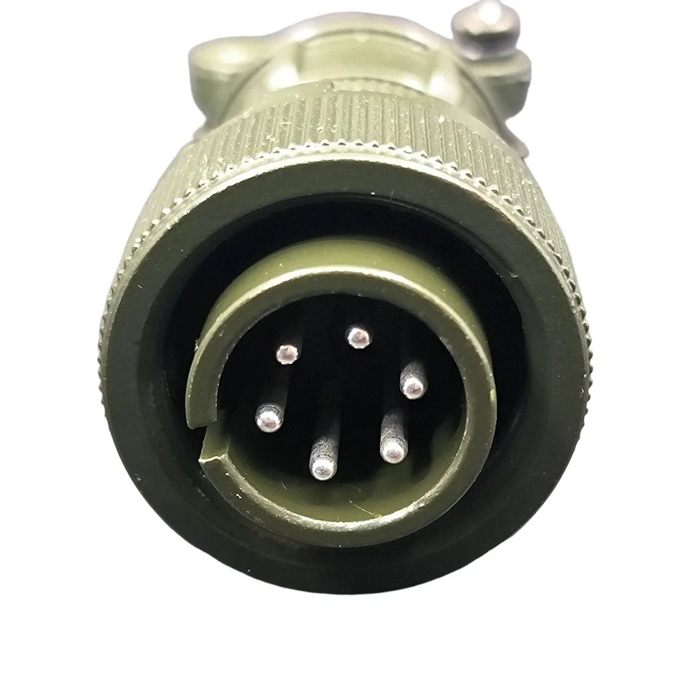 Electric S12020-27 Series Compatible 6 Pin Male Welding Wire Feeder Connector for Remote Foot Pedal with Shielding Design