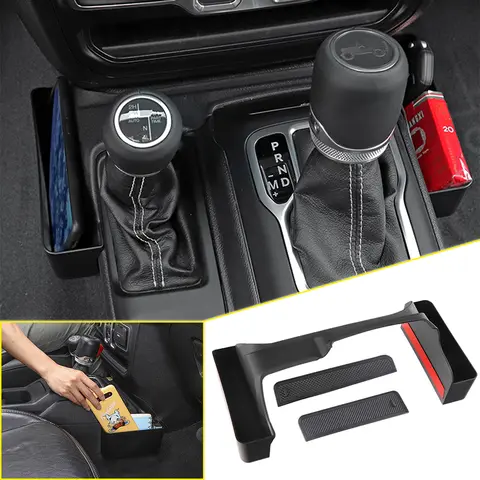 Center Console Armrest Box Storage Tray Front Passenger Handle Organizer for 2024 2025 Jeep Wrangler JL 4XE JT Accessories 8 best sales jeep jl storage - №8