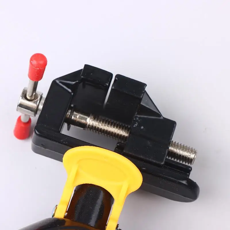 Rotatable Adjustable Jewelry Vice Vise Stand Rotatable Drill Press Universal Mini Table Bench Screw Clamp Engraving Table Vice
