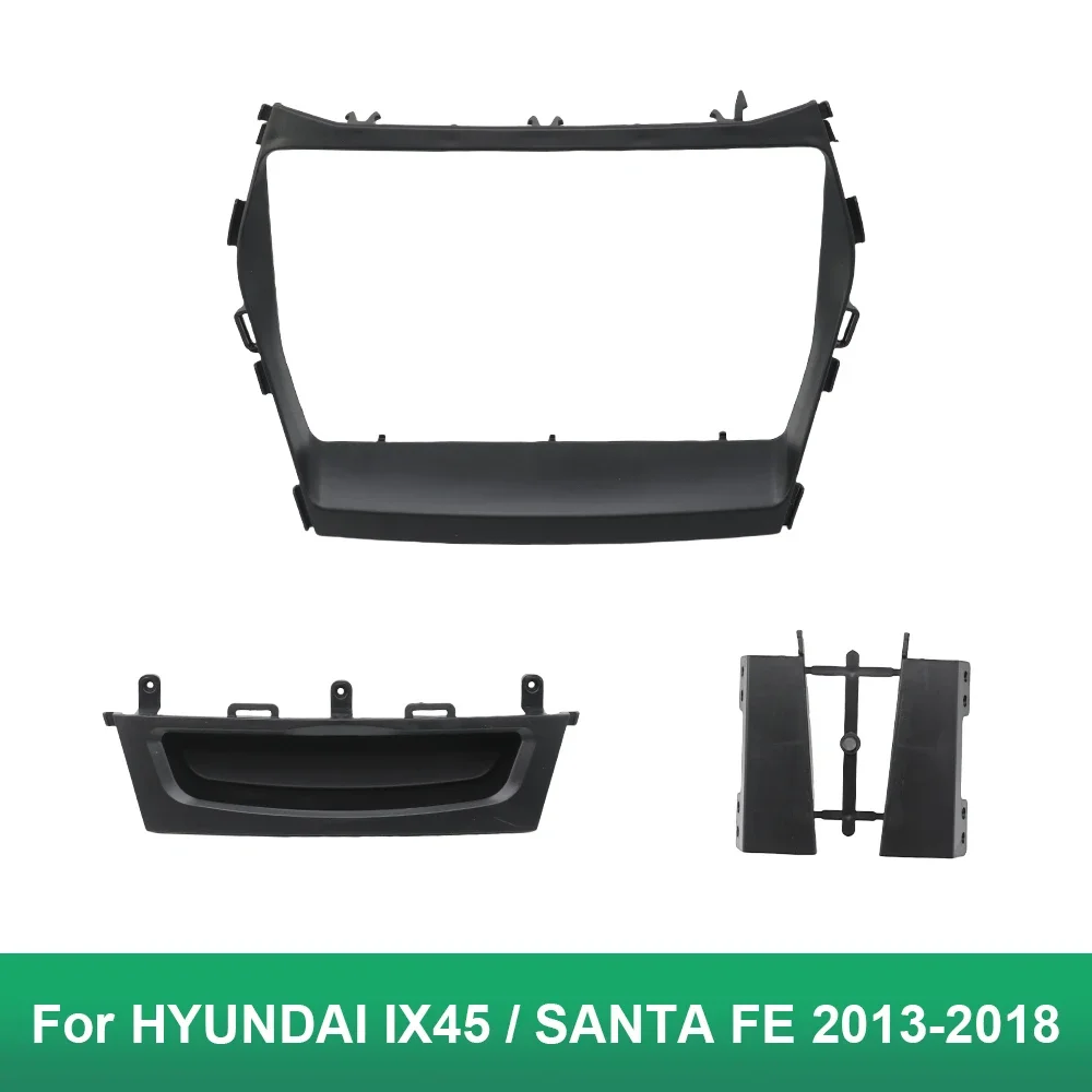 9 Inch Car DVD Frame Audio Dash Trim Kits Facia Radio Player screen 2 DiN For HYUNDAI IX45 / SANTA FE 2013-2018 Stereo Panel