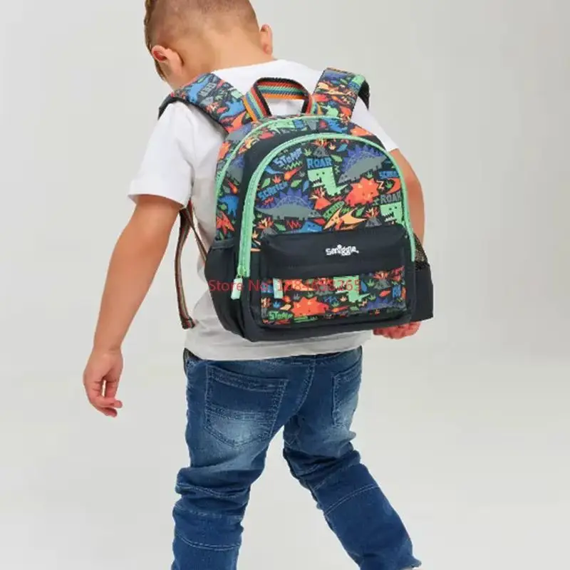 Genuine Australian Smiggle Schoolbag Mechanical Dinosaur Student Stationery  Backpack Square Lunch Box Pencil Case Student Gift