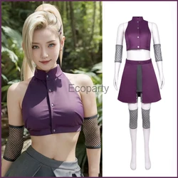 New Japanese Anime Ninja Costumes Ino Shika Cho Cosplay Costume For Women Halloween Carnival Party Comic Con Performance Wear