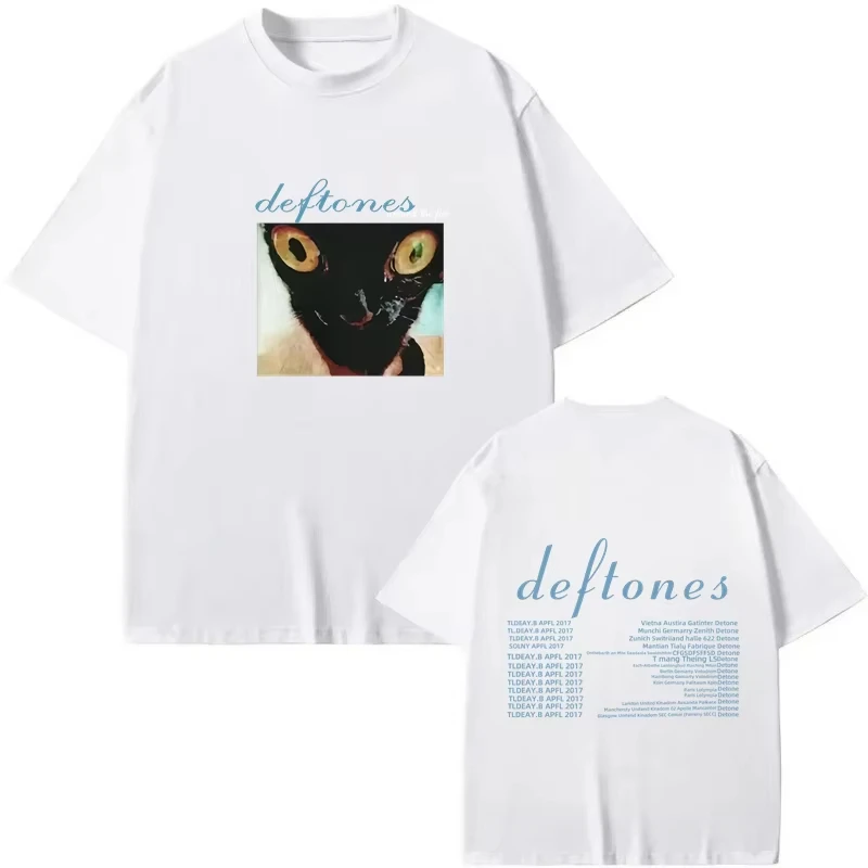 

Mode Deftones Autour Футболка Хип-хоп Рок-группа La Fourrure Tour Groupe Концертный чат Гра]] T-shirtépais Coton Qualité