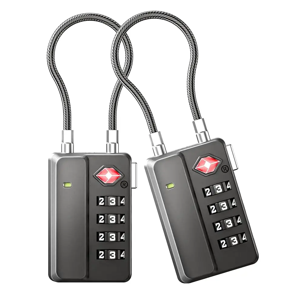 

TSA Locks for Luggage, One-Button Reset TSA Approved Luggage Locks, Suitcase Locks, Ease of Use & Durable
