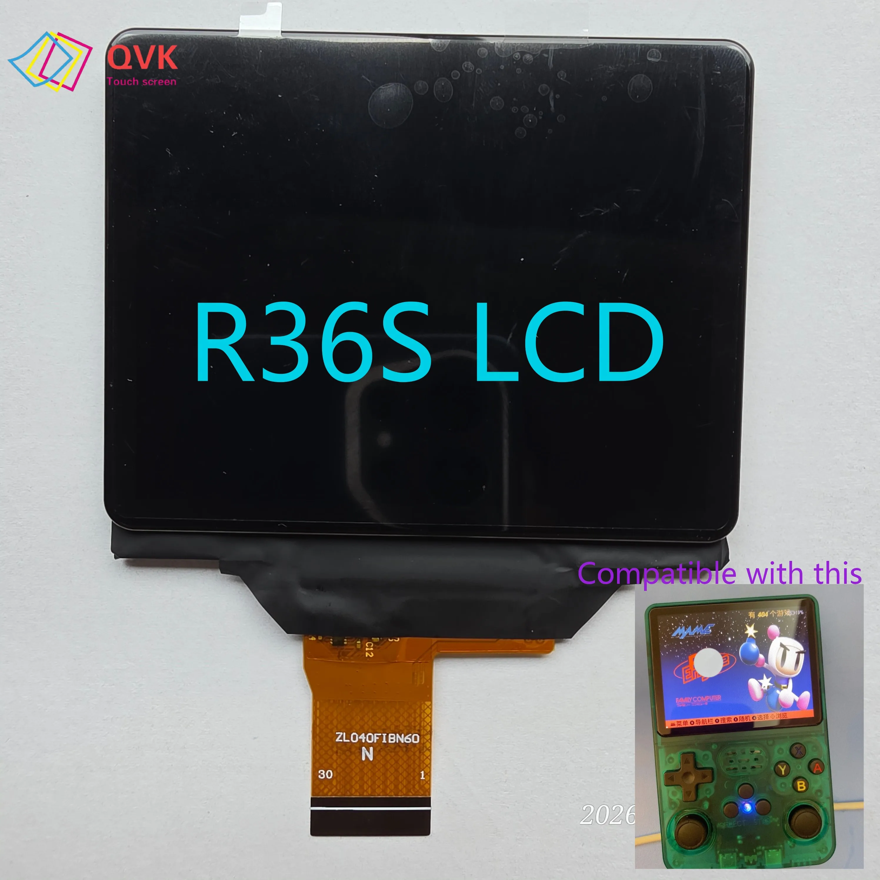 For R35S R36S 3.5-inch Game Console HL-PGDM035HD-C-V2 Screen Lcd Screen Display without Cover Plate Replacement Part