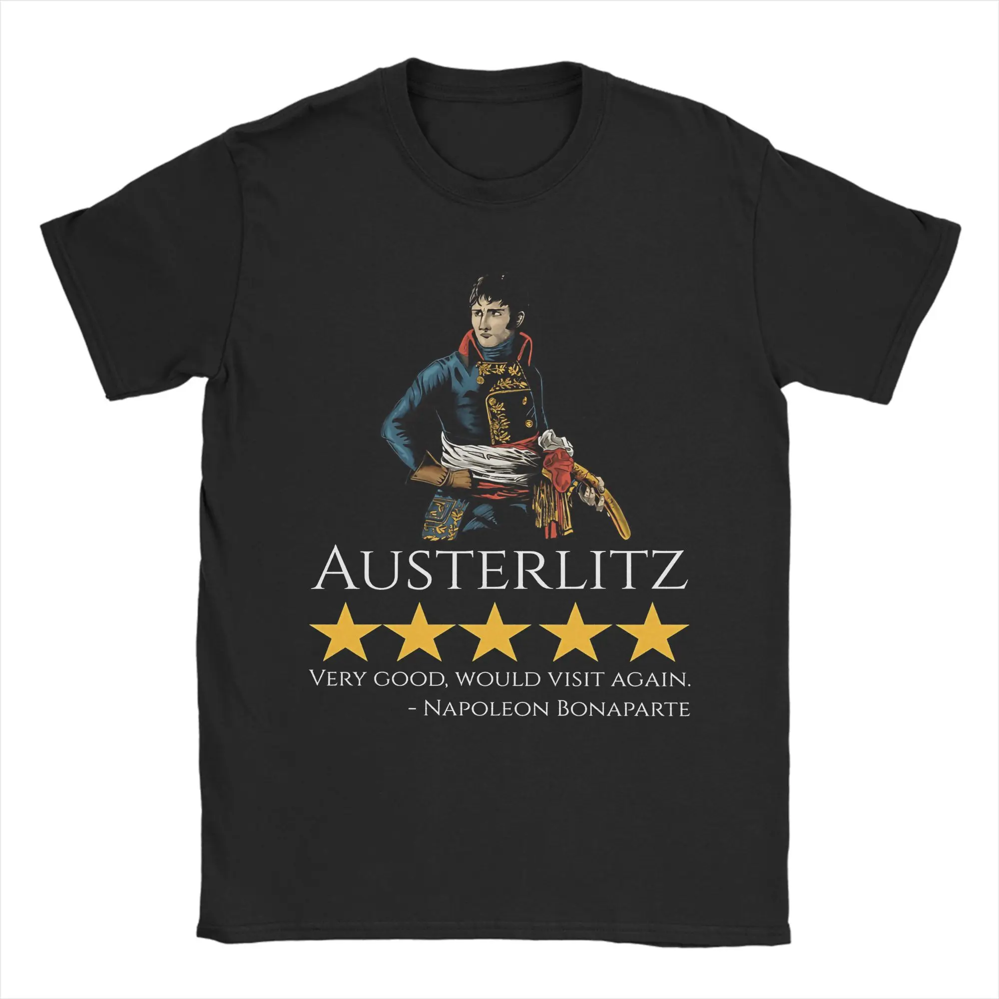 Men's T-Shirt Napoleon Bonaparte Hipster 100% Cotton Tees Short Sleeve French History Meme T Shirt Crewneck Clothes Gift Idea