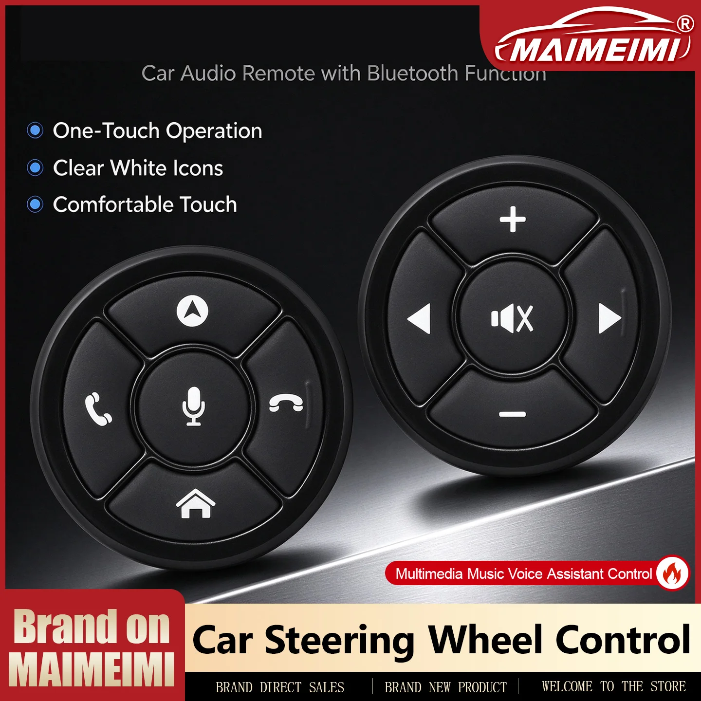 10 Keys Multi-function Steering Wheel Remote Control for Android Car Radio DVD GPS Multimedia Music Player Remote Controller