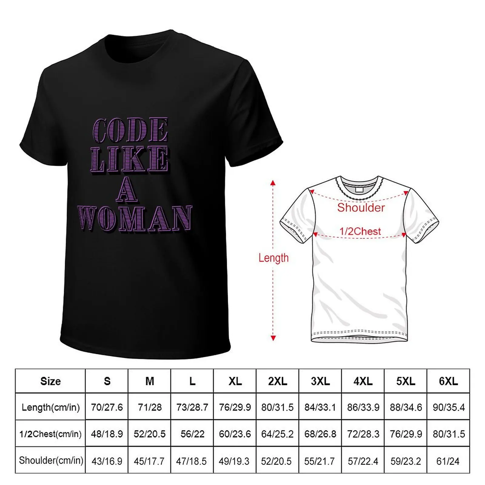 Code like a woman T-Shirt High Quality Durable T-Shirt