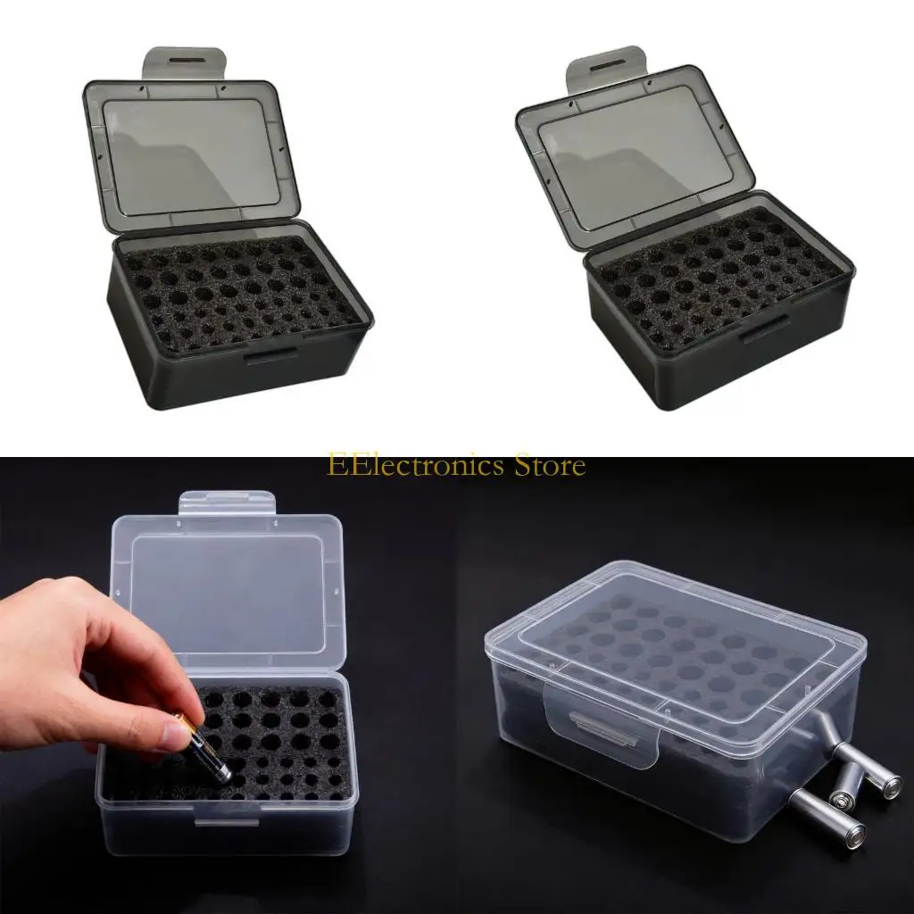 B03C 54 Slot 2A 3A Rechargeable Battery Storage Organizers Case Holder with Adjustable Compartments for Home Garage Drawer