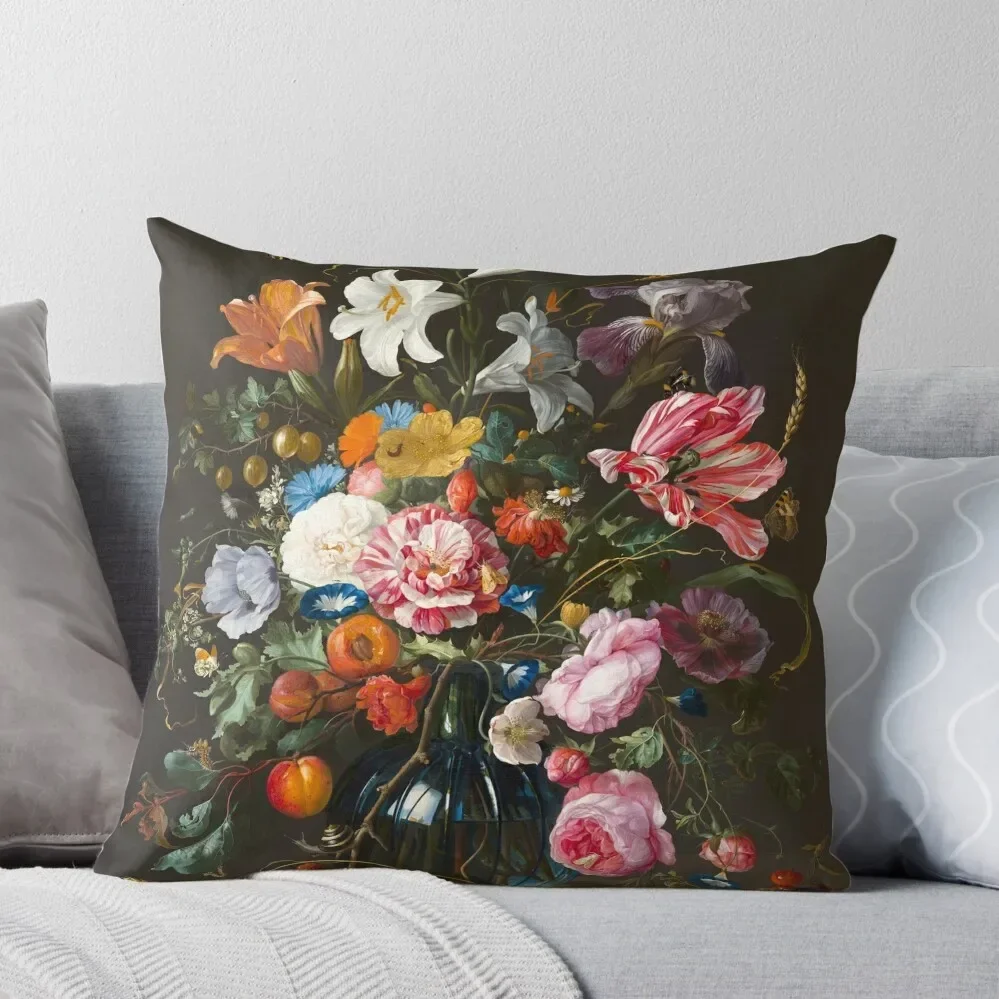 

Vase of Flowers by Jan Davidsz. de Heem Throw Pillow Sofa Covers christmas supplies Pillow