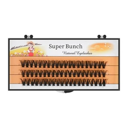 Super Bunch Wide Base 30D/40D/60D/80D Individual Eyelashes Cluster Russia Volume Eyelash Extension False Silk Lashes Makeup Tool