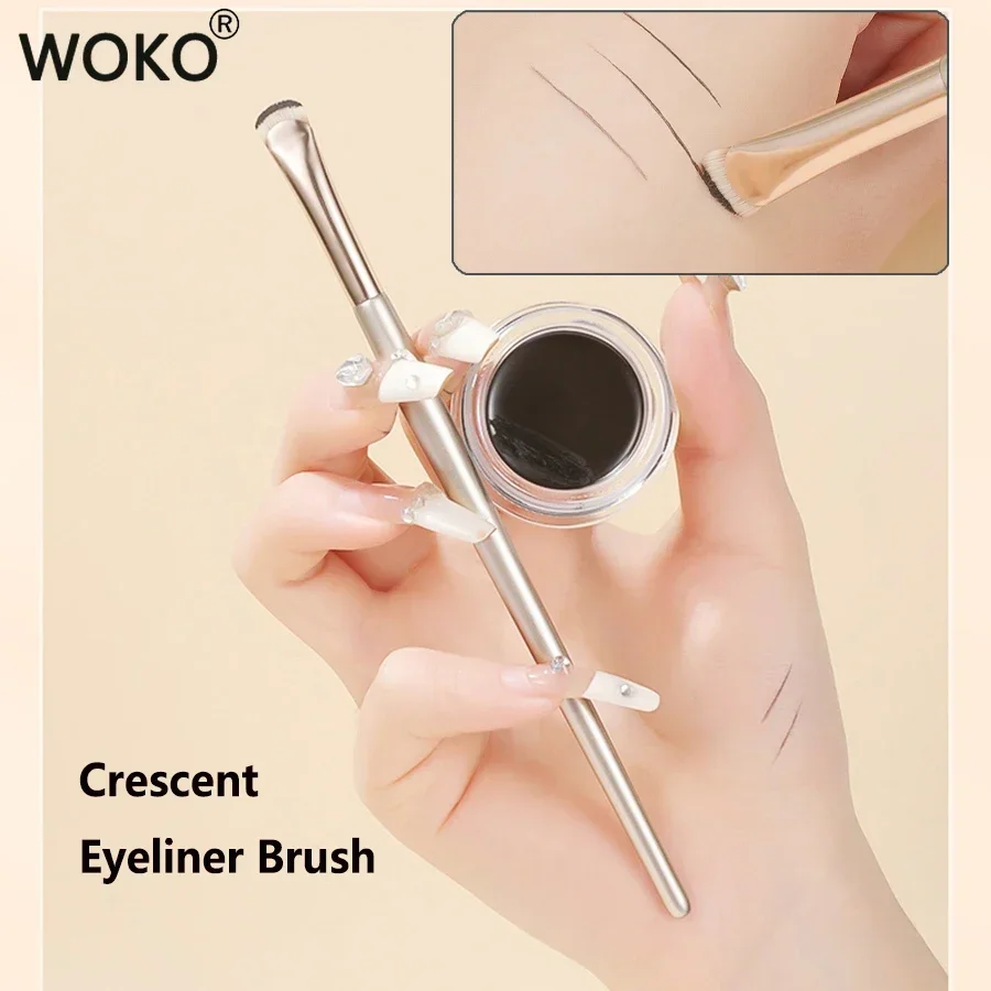 Crescent Eyeliner Brush Draw Eyeliner Eyeband Contour Makeup Tools Upgrade half round Crescent Blade Eye liner Makeup Brush Thin