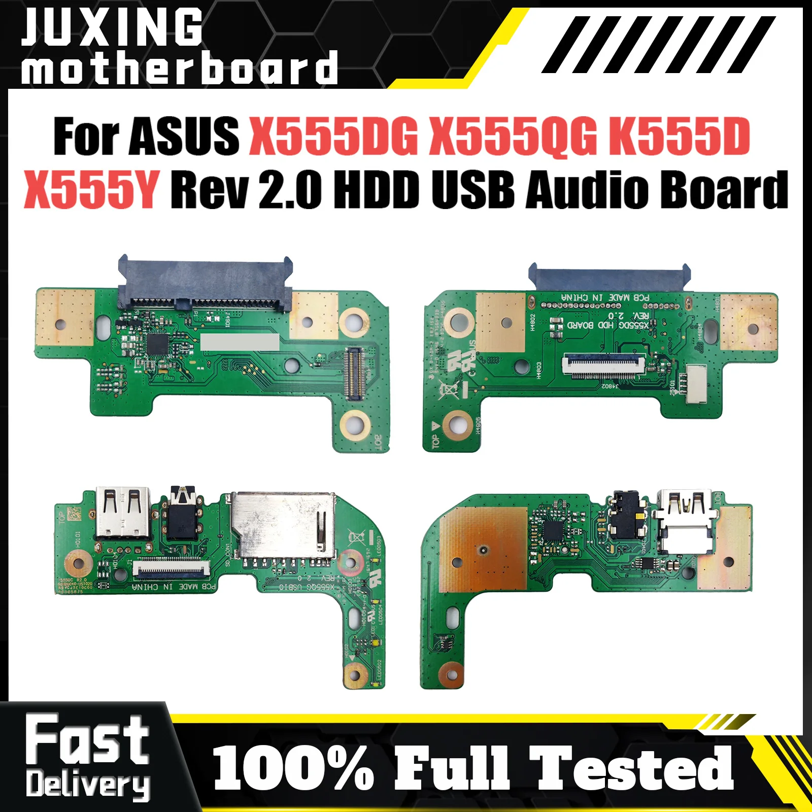 For Asus X555DG X555QG Series HDD Hard Disk Drive USB Audio Board K555D X555Y X555B REV:2.0 100% Tested Fast Ship