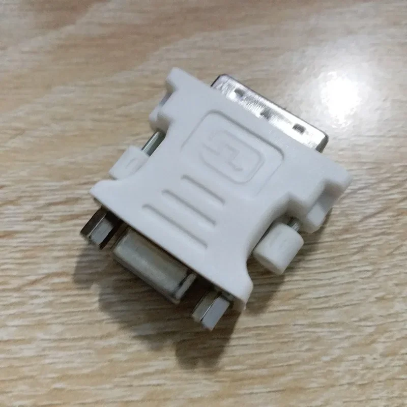 Multi-Purpose Converter Adapter, Mini Monitor de Computador, Vídeo, Plástico Branco, Durável, DVI 24 + 1 para VGA Feminino