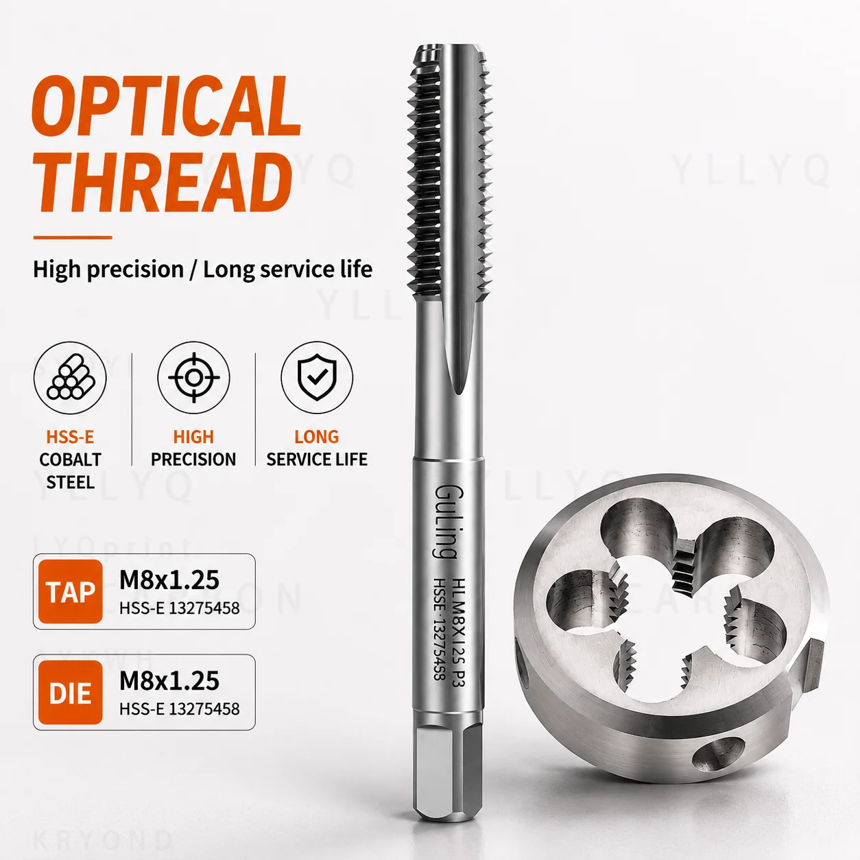 1SET HSS 6542 M20-M26 Metric Tap and Die Set Right Hand Threading Tool for Internal & External Thread Repair Machine Use